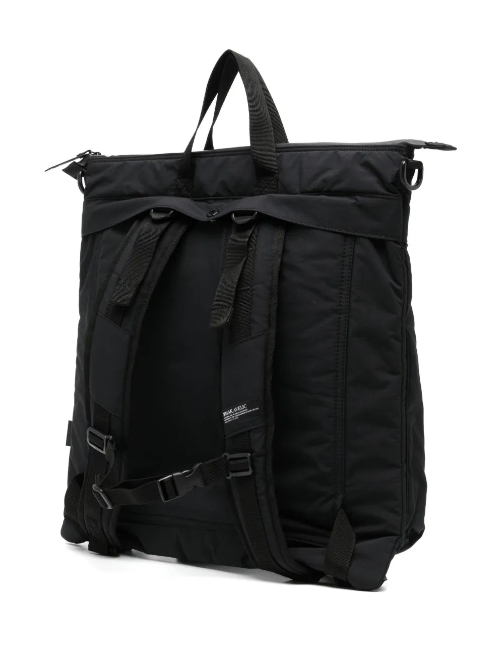 Makaveliclogo-patch tote backpack