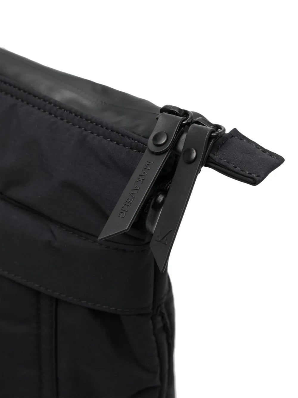 Makaveliclogo-patch tote backpack