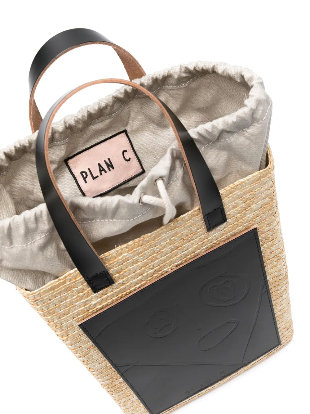 Plan CPili and Bianca straw tote bag