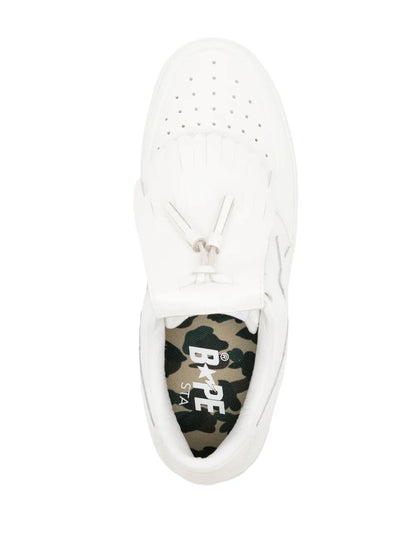 A Bathing Ape?Quilt Tassel Leather Sneakers
