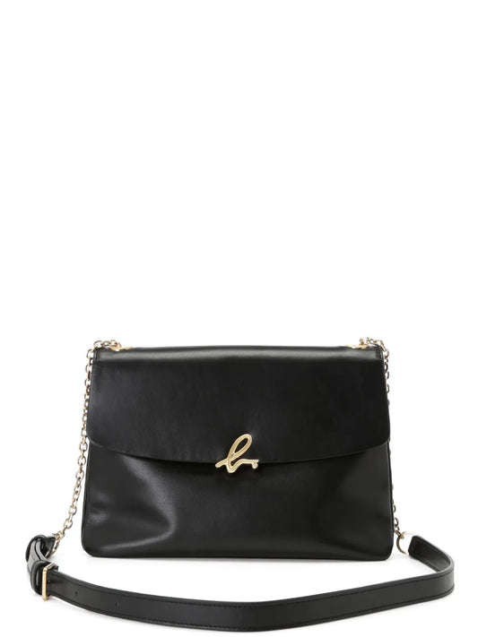 agn b. logo-clasp leather crossbody bag