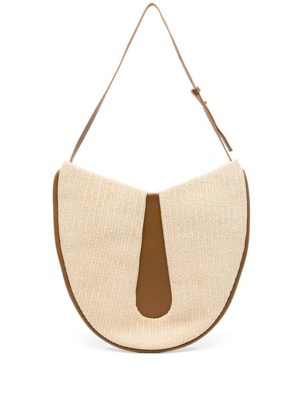 Themoirnterwoven panelled shoulder bag