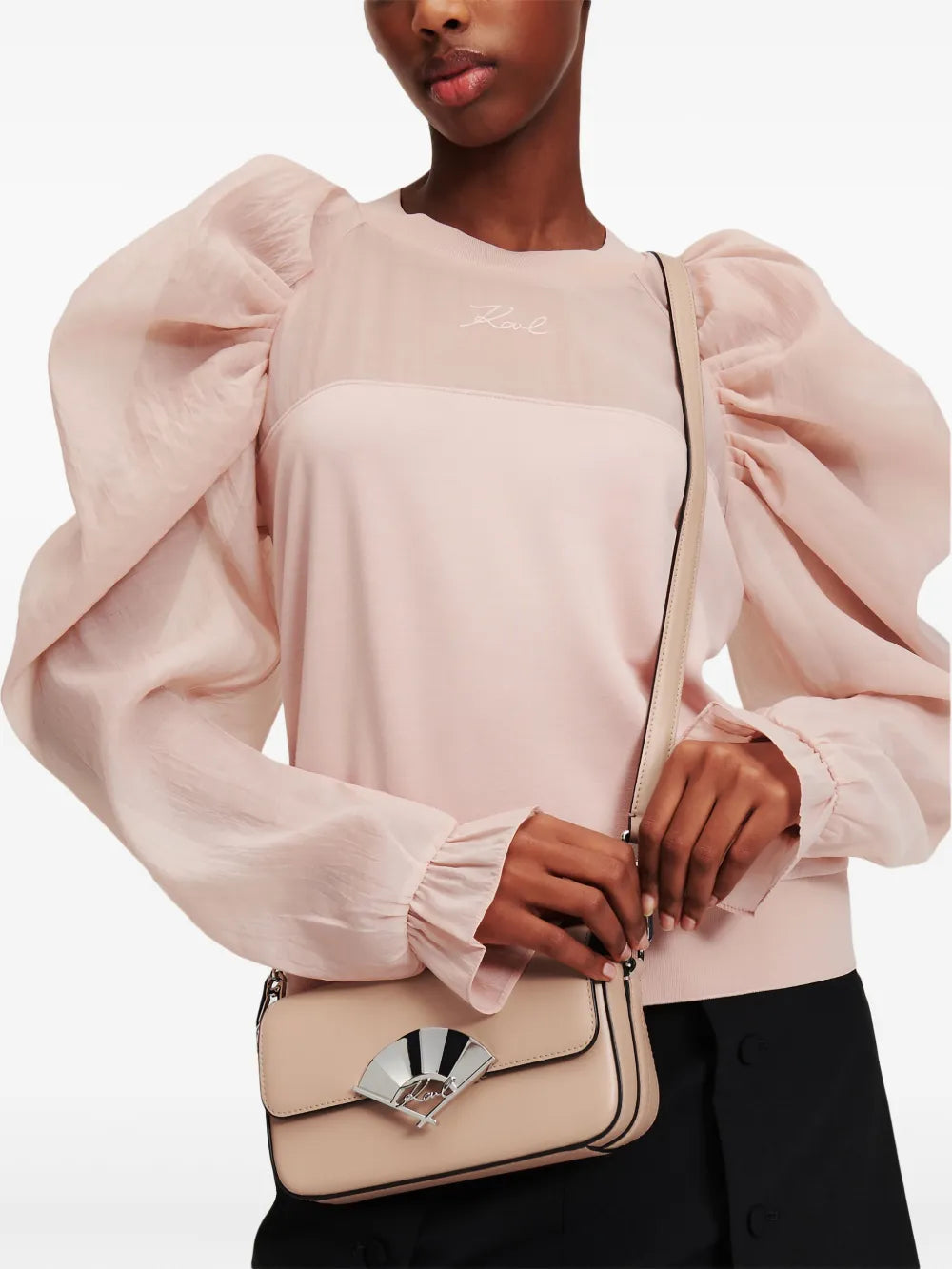 Karl LagerfeldK/Signature Fan cross body bag
