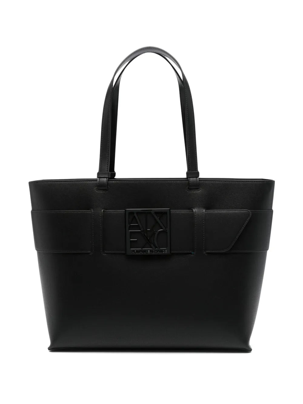 Armani Exchangelogo-plaque tote bag