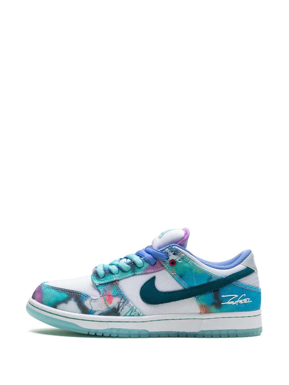 Nike X Futura Laboratories Sb Dunk Low Bleached Aqua Sneakers