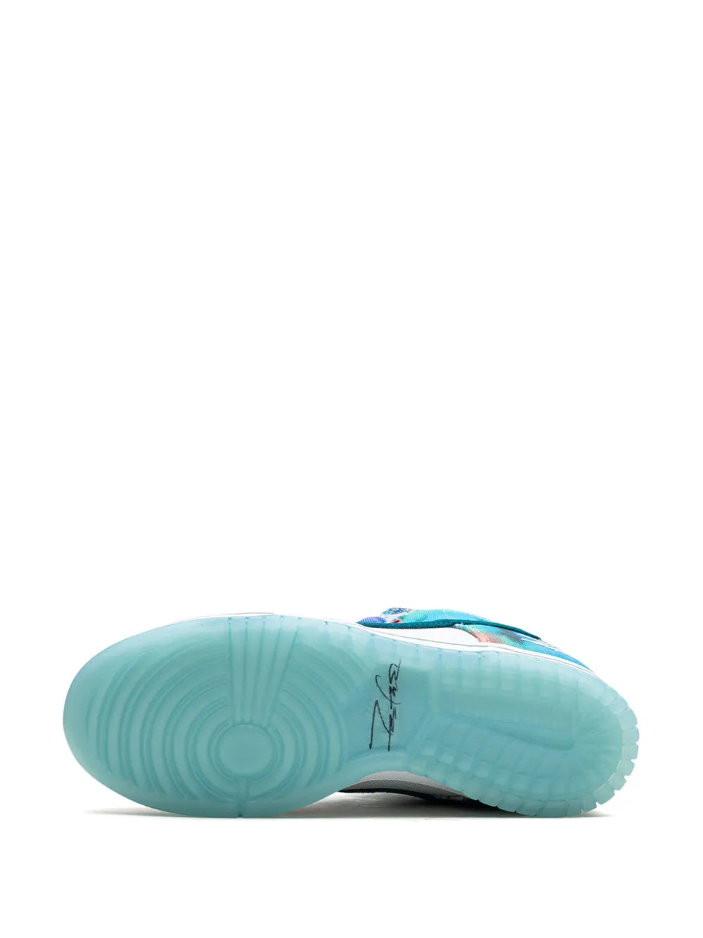 Nike X Futura Laboratories Sb Dunk Low Bleached Aqua Sneakers
