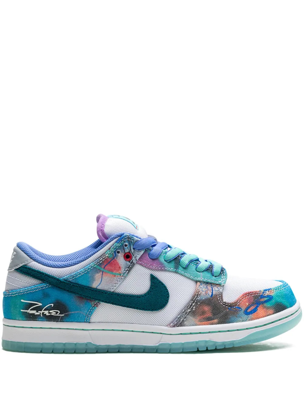 Nike X Futura Laboratories Sb Dunk Low Bleached Aqua Sneakers