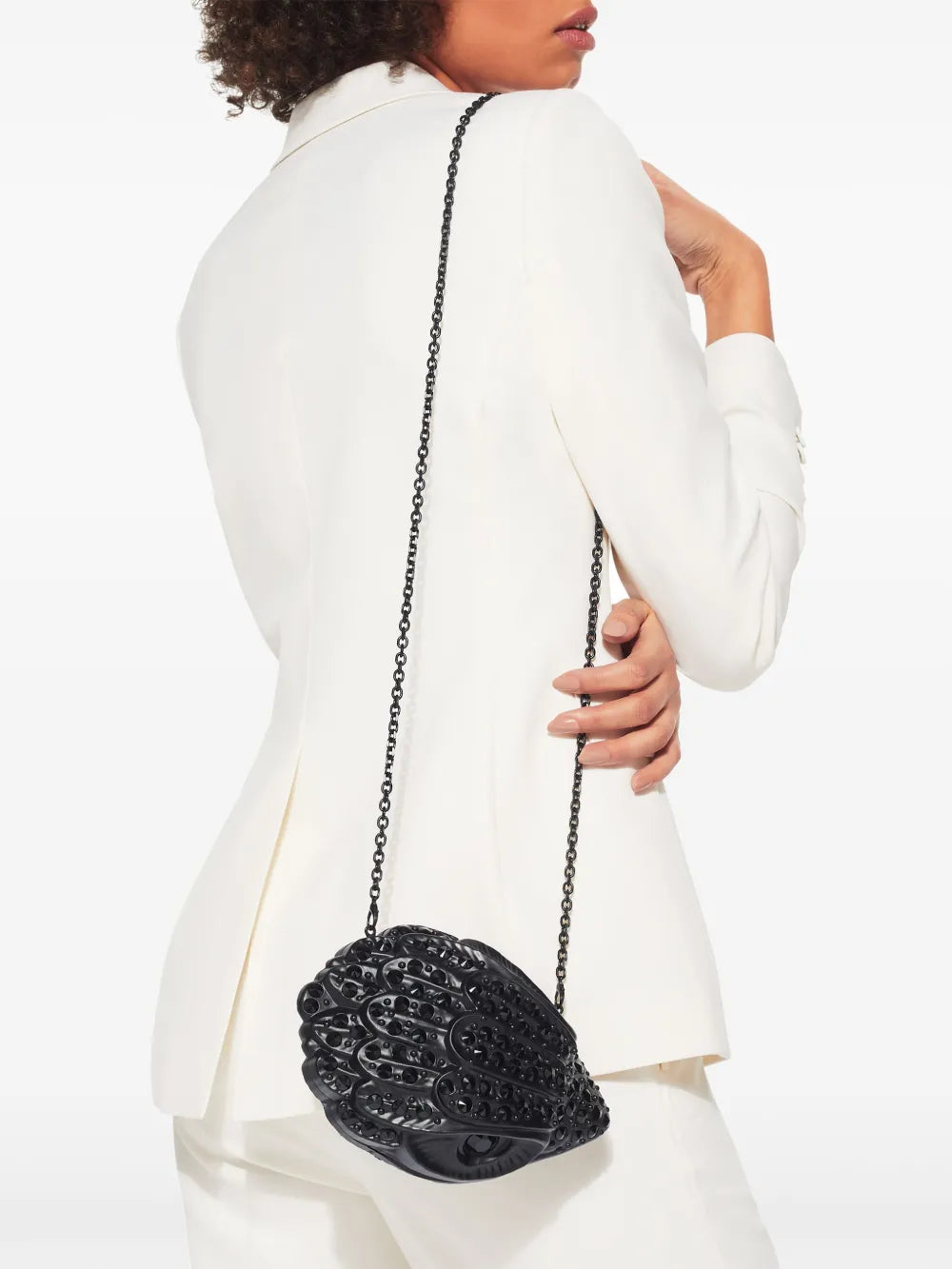 Kurt Geiger LondonEagle crystal-embellished clutch bag