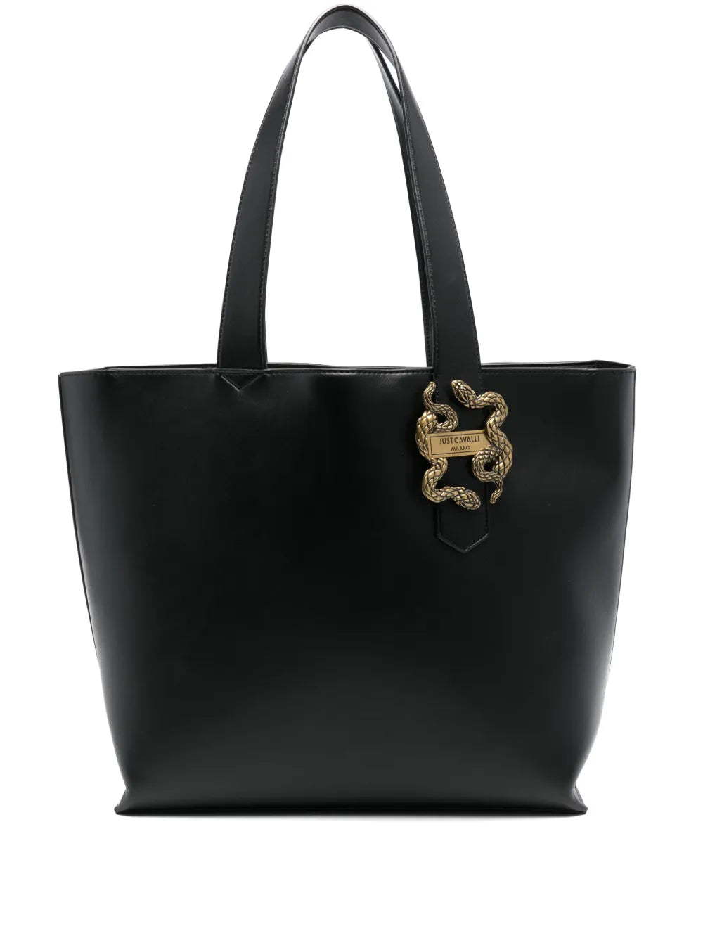 Just Cavallisnake-appliquzipped tote bag