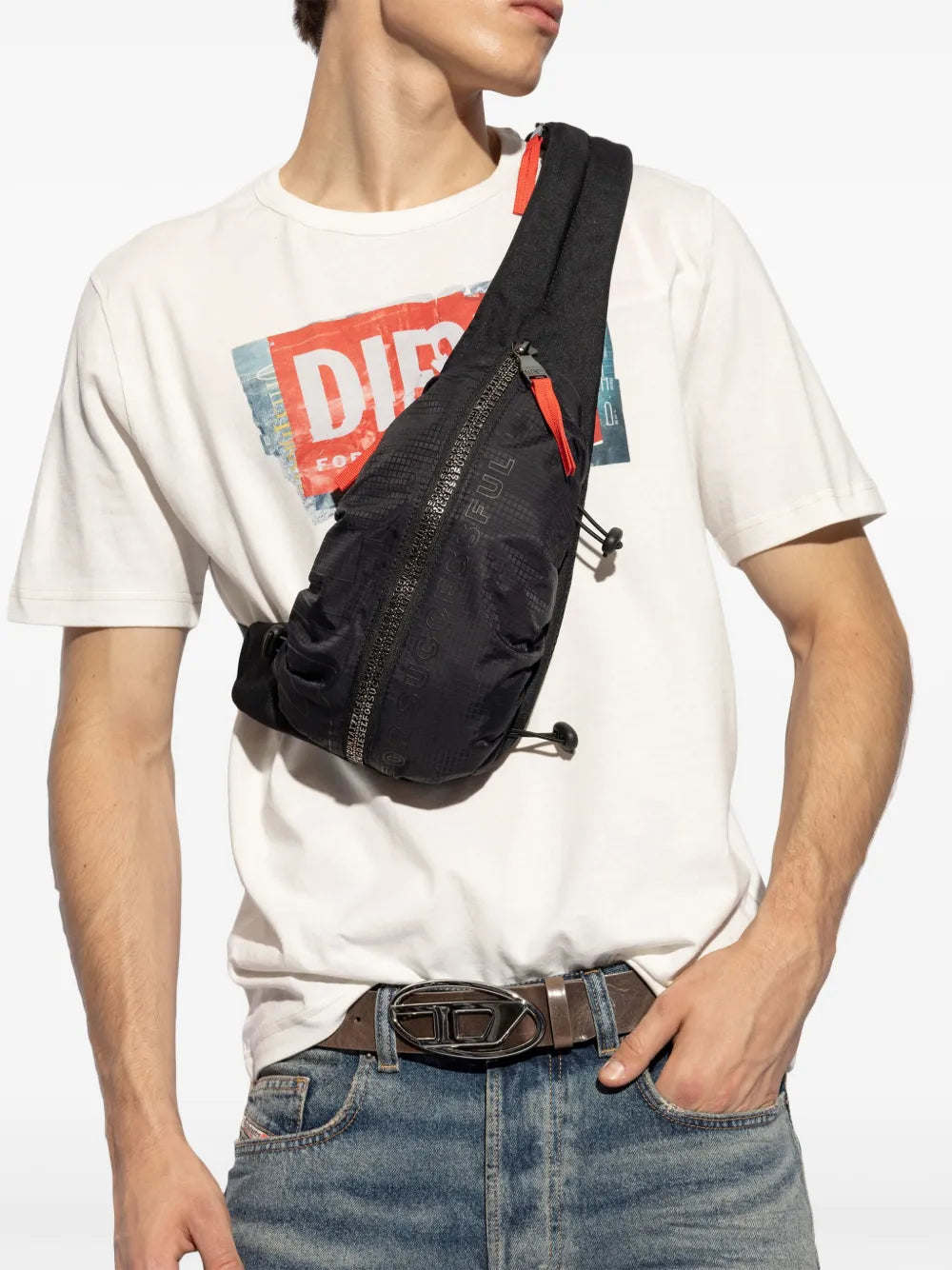 DieselZip-D ripstop shoulder bag