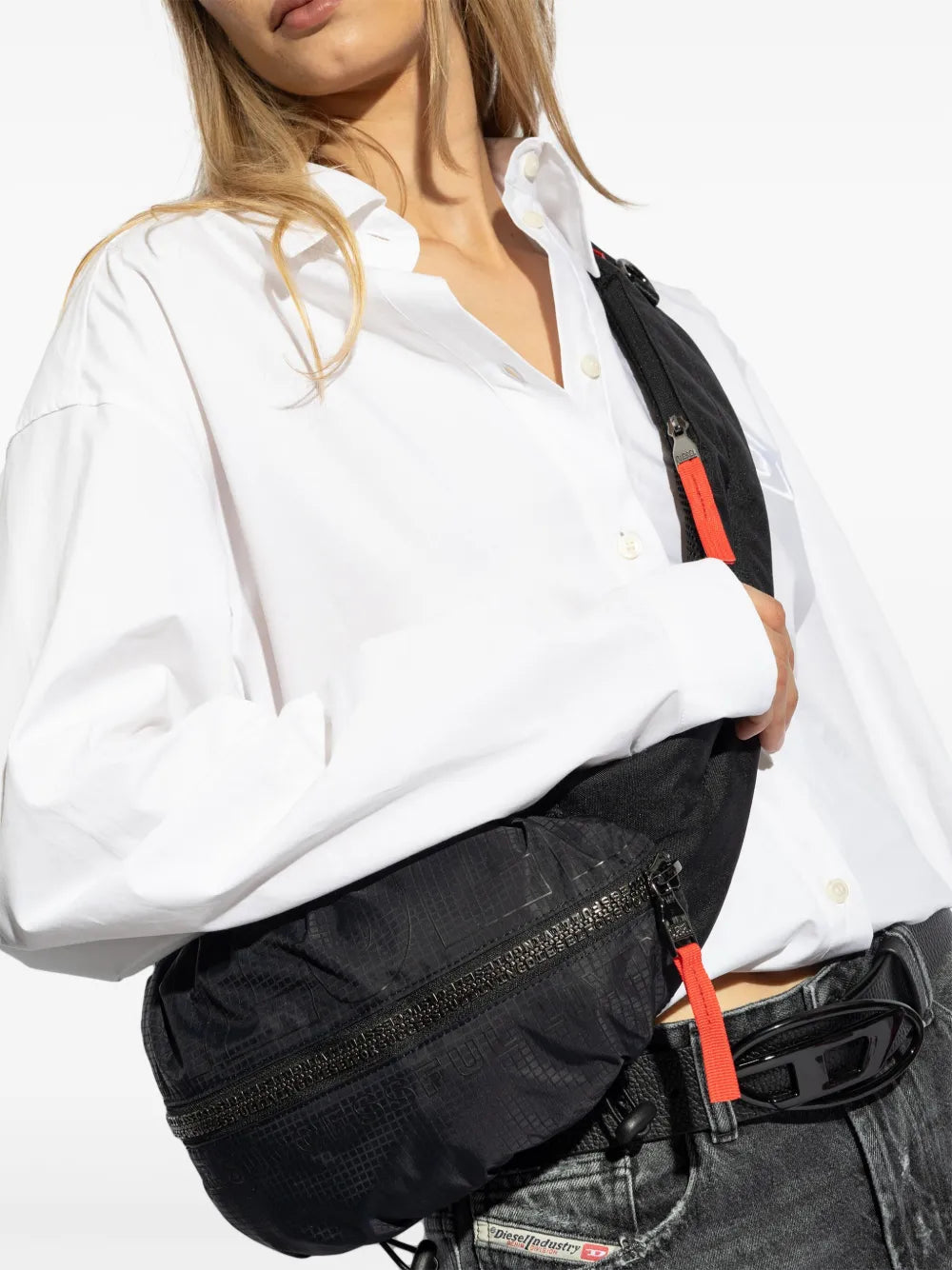 DieselZip-D ripstop shoulder bag