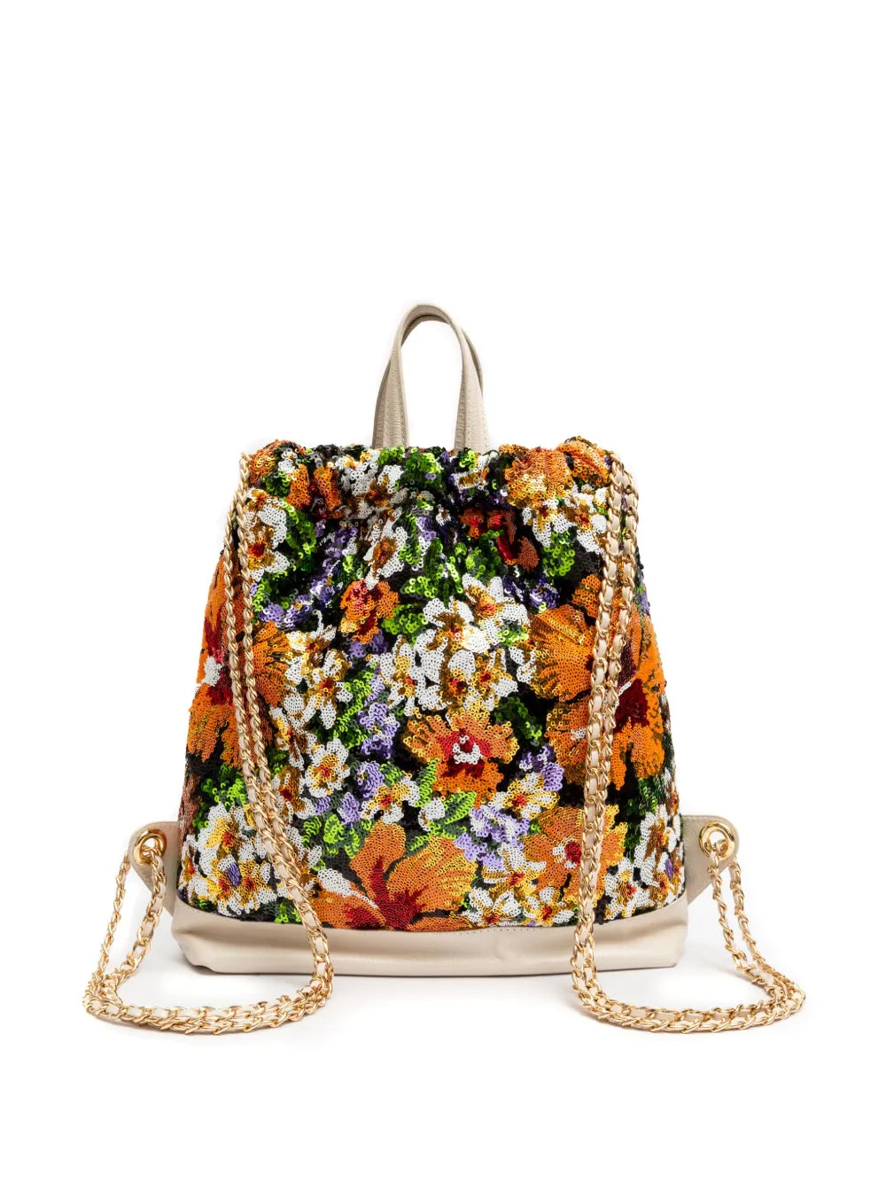 Islasequin-embellished floral backpack