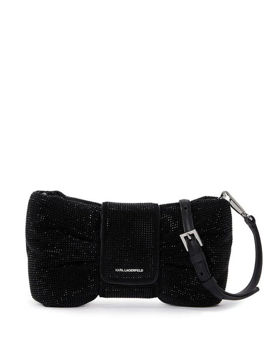 Karl Lagerfeldsmall Bow rhinestone-embellished cross body bag
