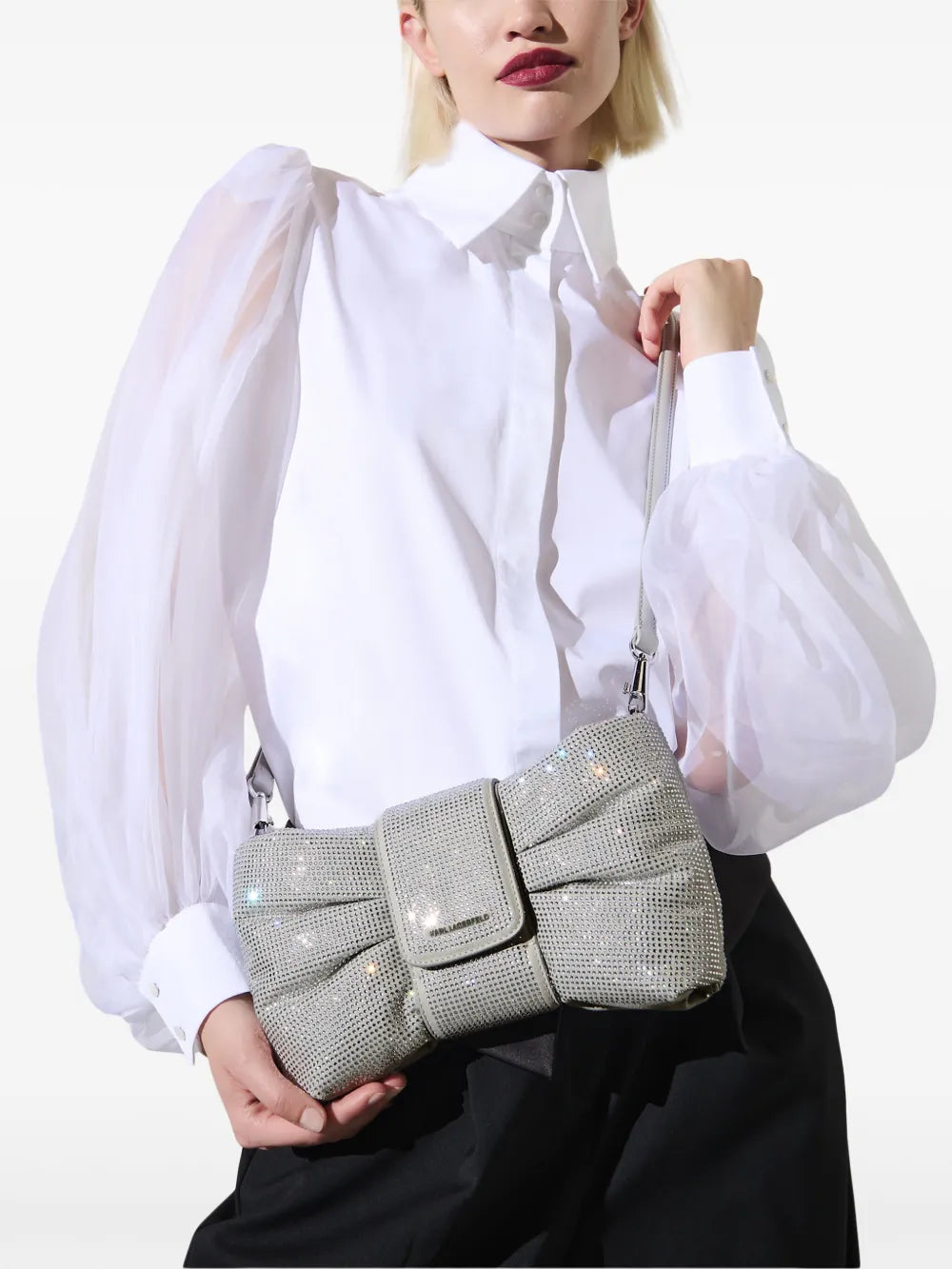 Karl Lagerfeldsmall KL Studio Bow cross body bag