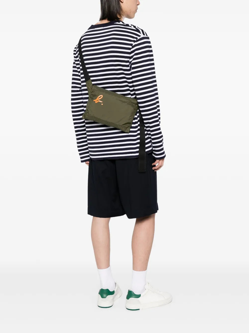 agn b. logo print shoulder bag