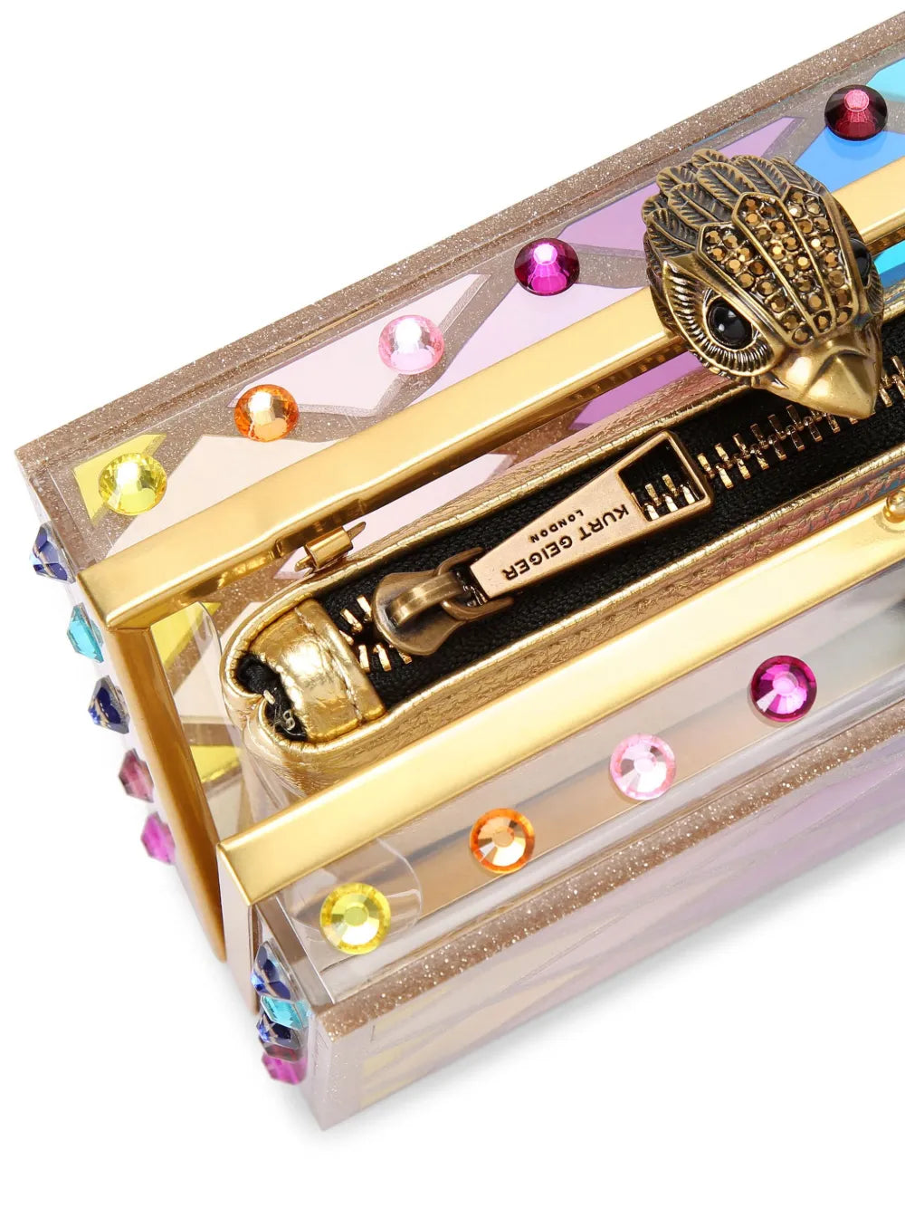 Kurt Geiger Londoncrystal quilt box clutch