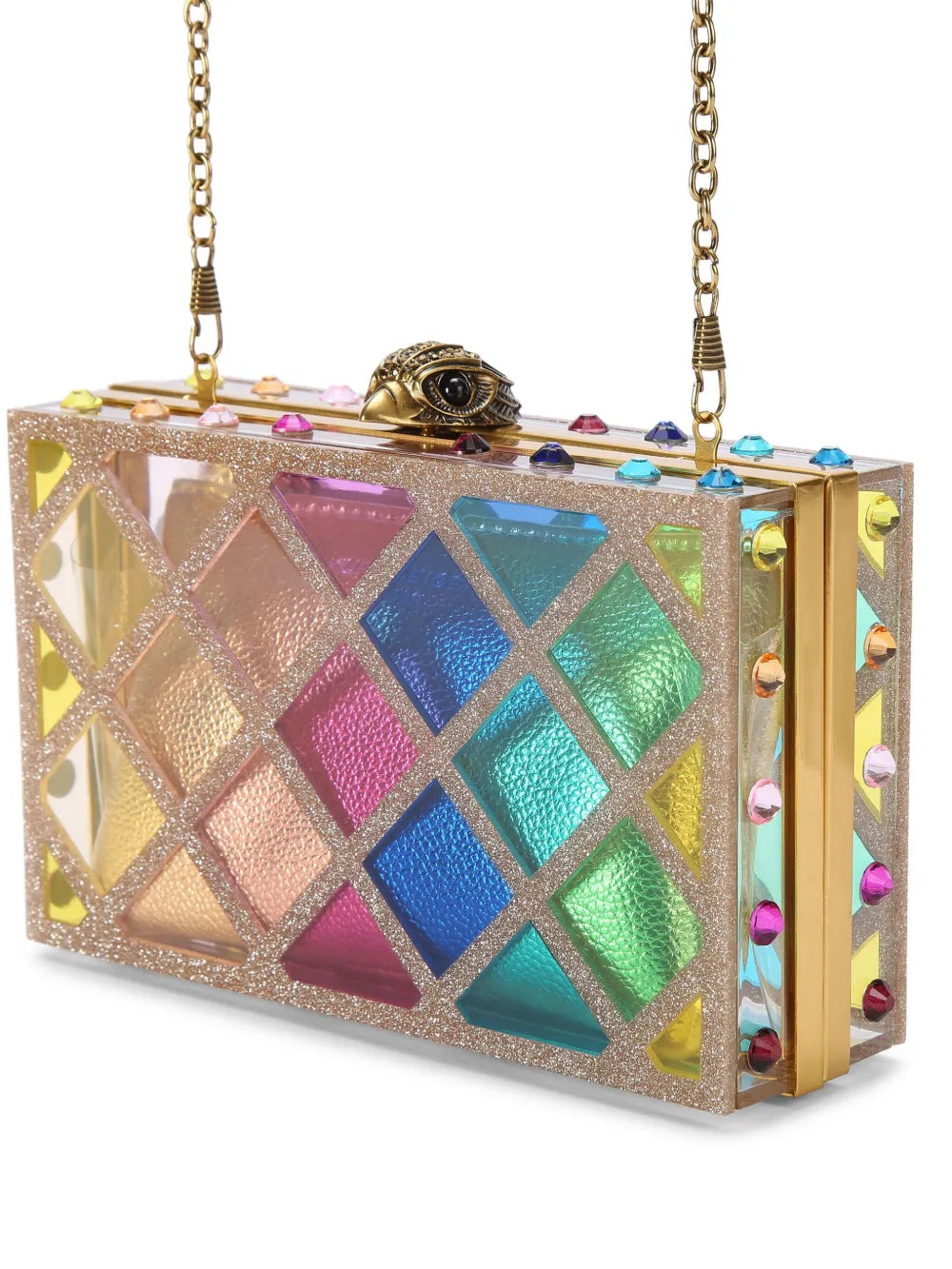 Kurt Geiger Londoncrystal quilt box clutch