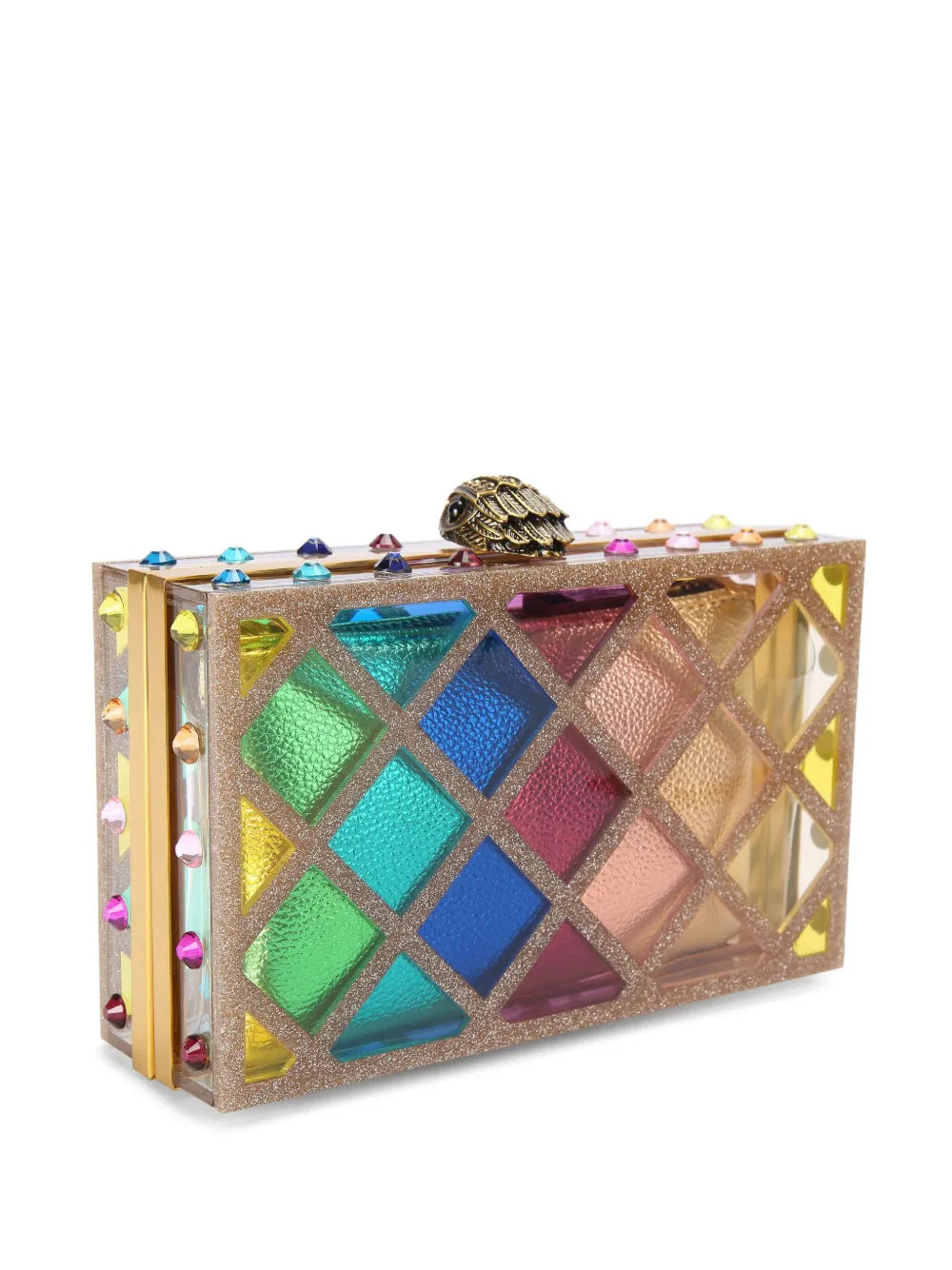 Kurt Geiger Londoncrystal quilt box clutch