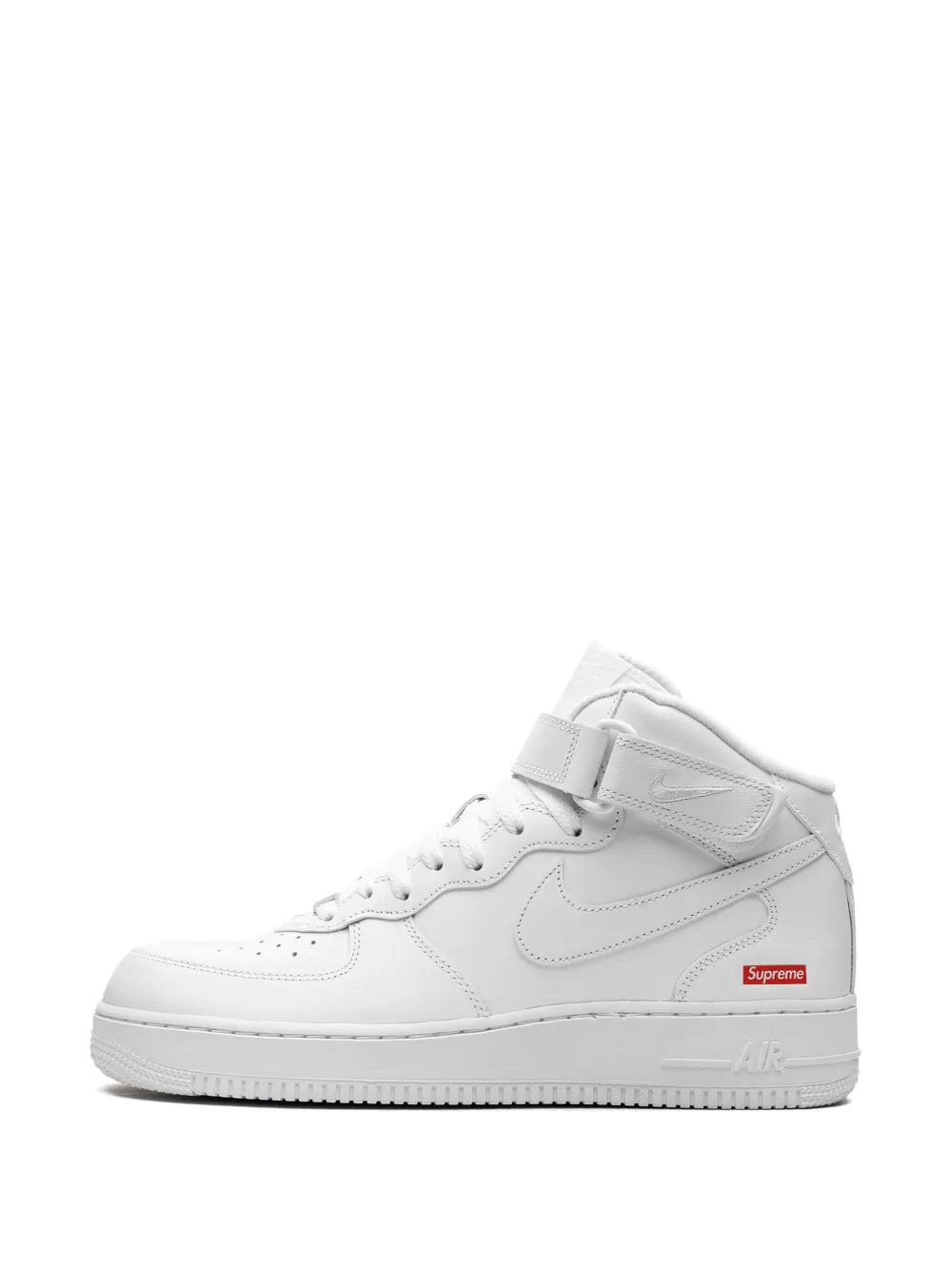 Nike X Supreme Air Force 1 Mid Mini Box Logo White Sneakers