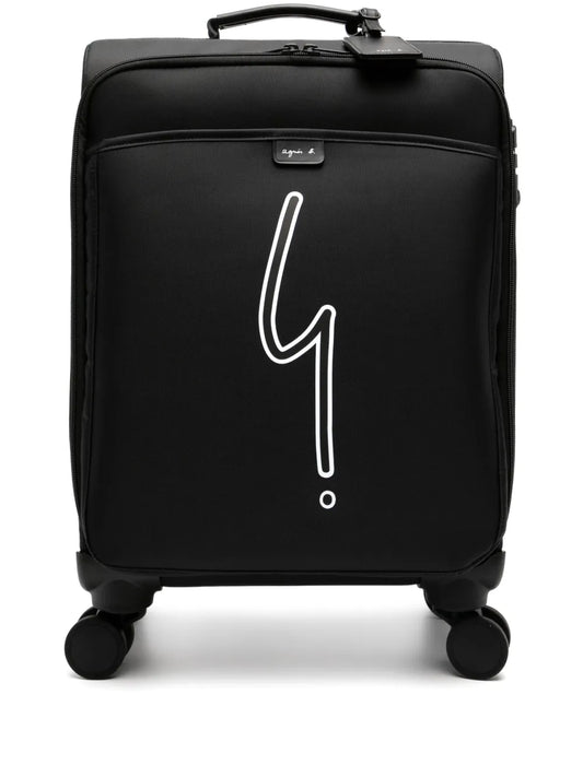 agn b. logo-print trolley bag