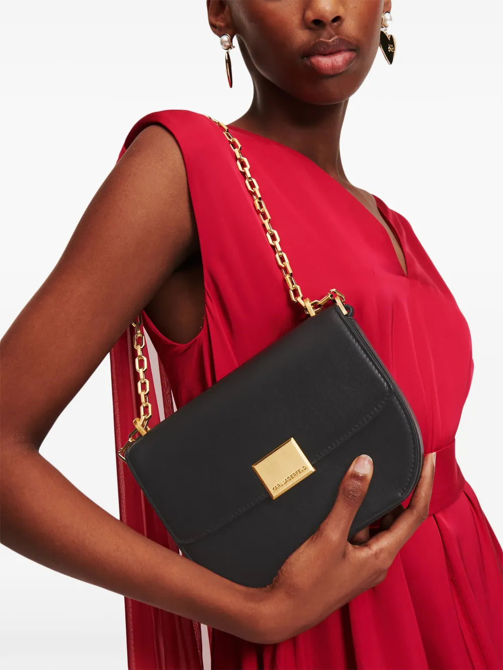 Karl LagerfeldK/Forever leather crossbody bag
