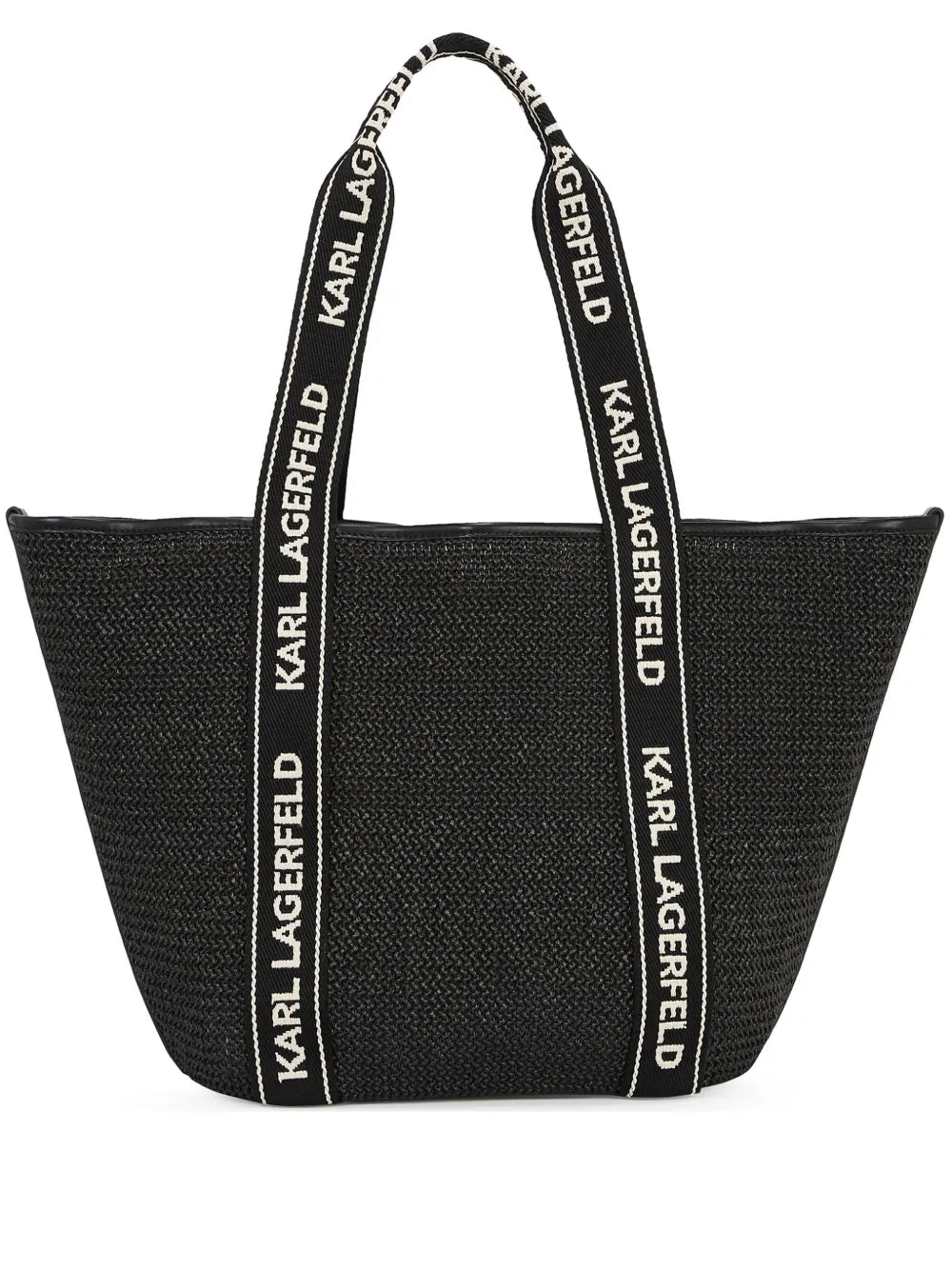 Karl LagerfeldSignature raffia beach tote bag
