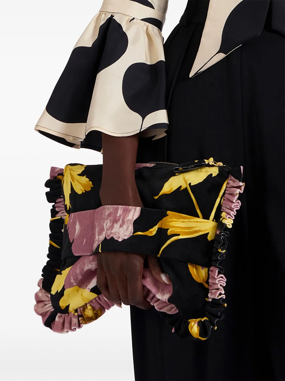 La DoubleJprinted clutch bag