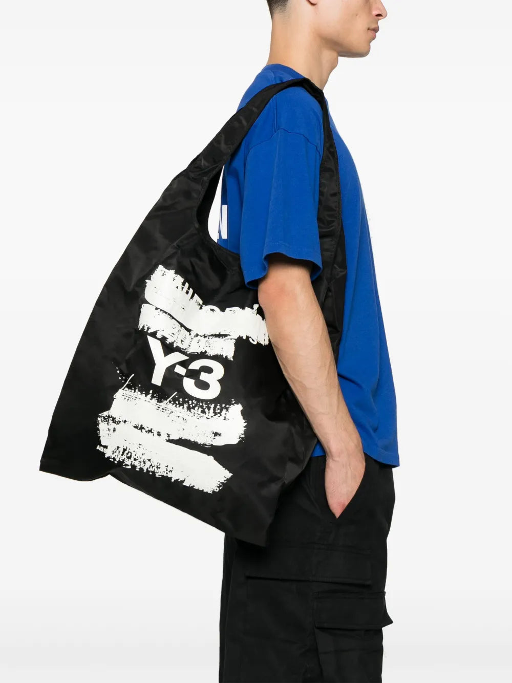 Y-3logo-print tote bag
