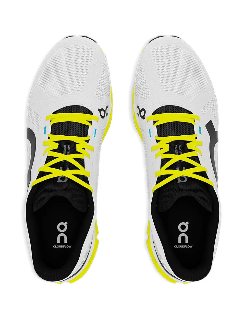 On Running Cloudflow 5 White/Lime Sneakers