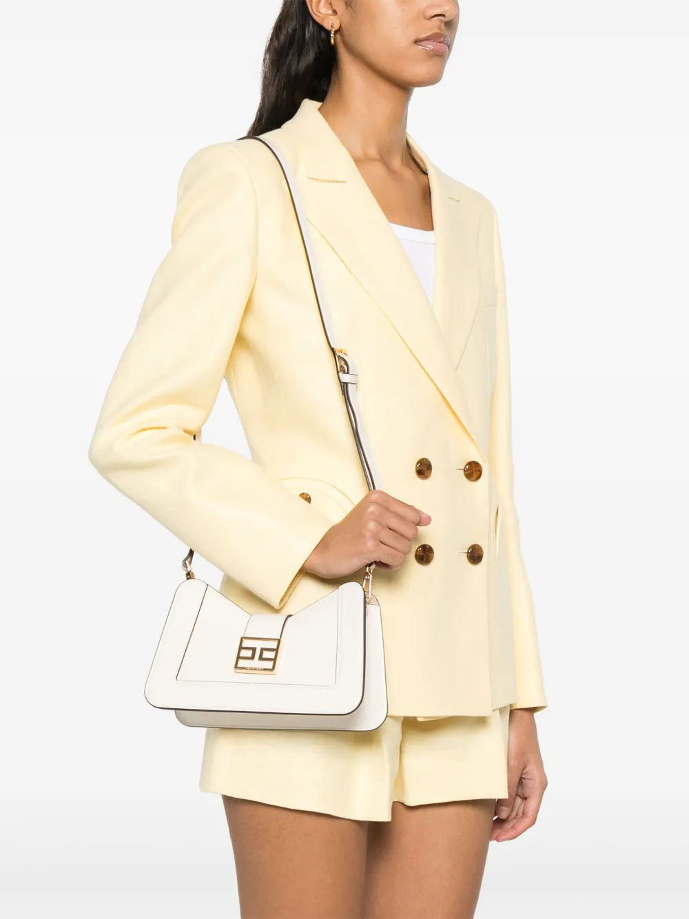 Elisabetta Franchilogo-plaque crossbody bag