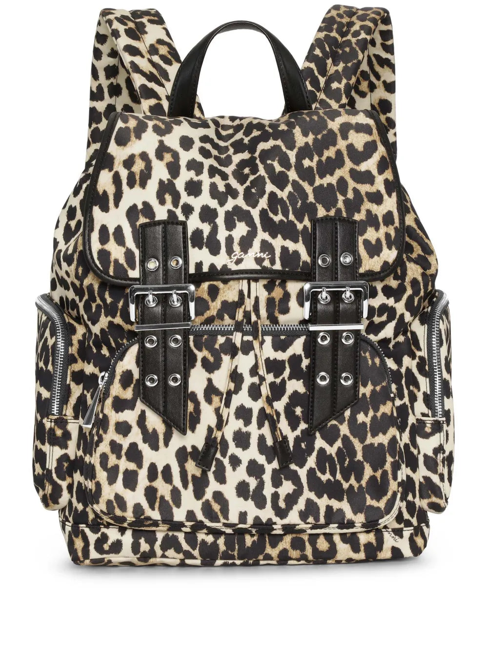 GANNIleopard-print backpack