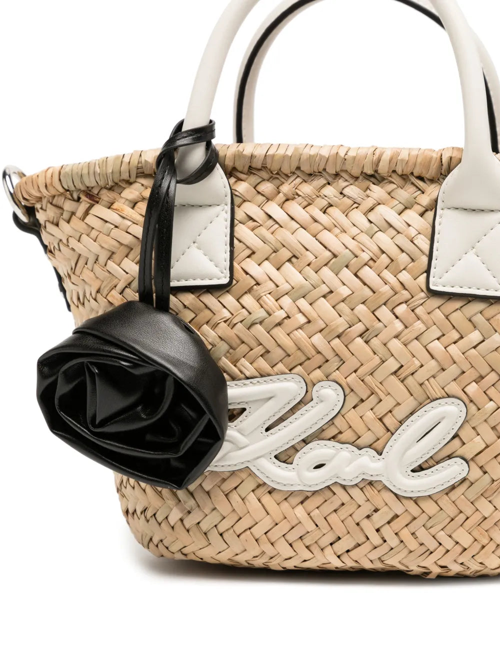 Karl LagerfeldK/signature Small Raffia tote bag