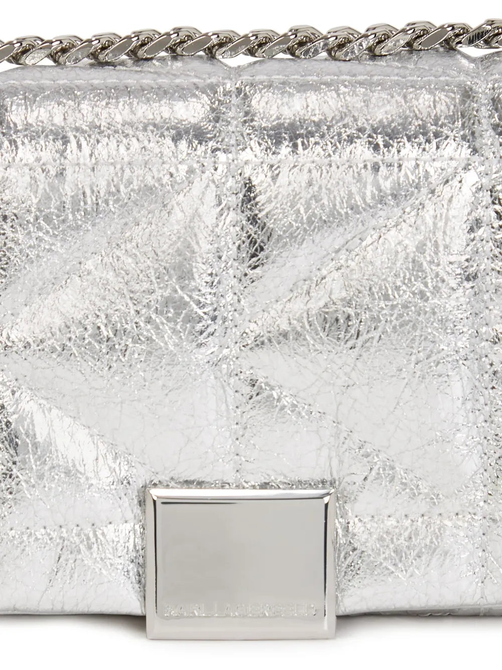 Karl LagerfeldK/kuilt metallic quilted cross body bag
