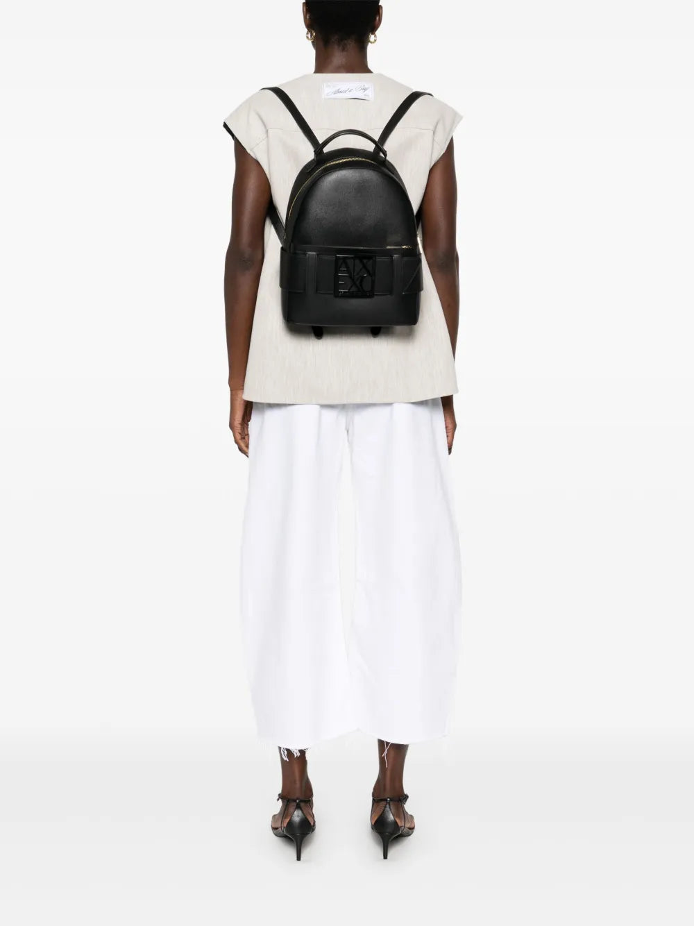Armani Exchangelogo-plaque backpack