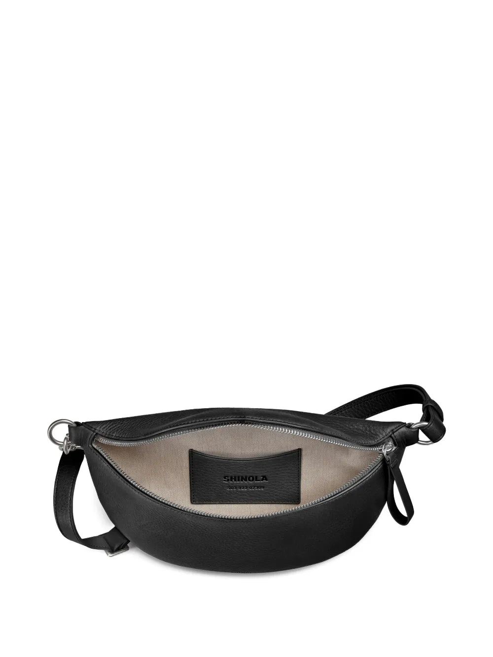 Shinolacrescent zipped shoulder bag