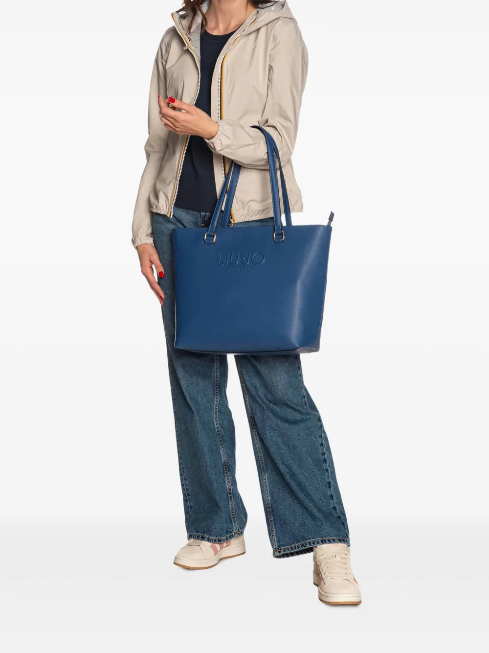 LIU JOembossed-logo tote bag