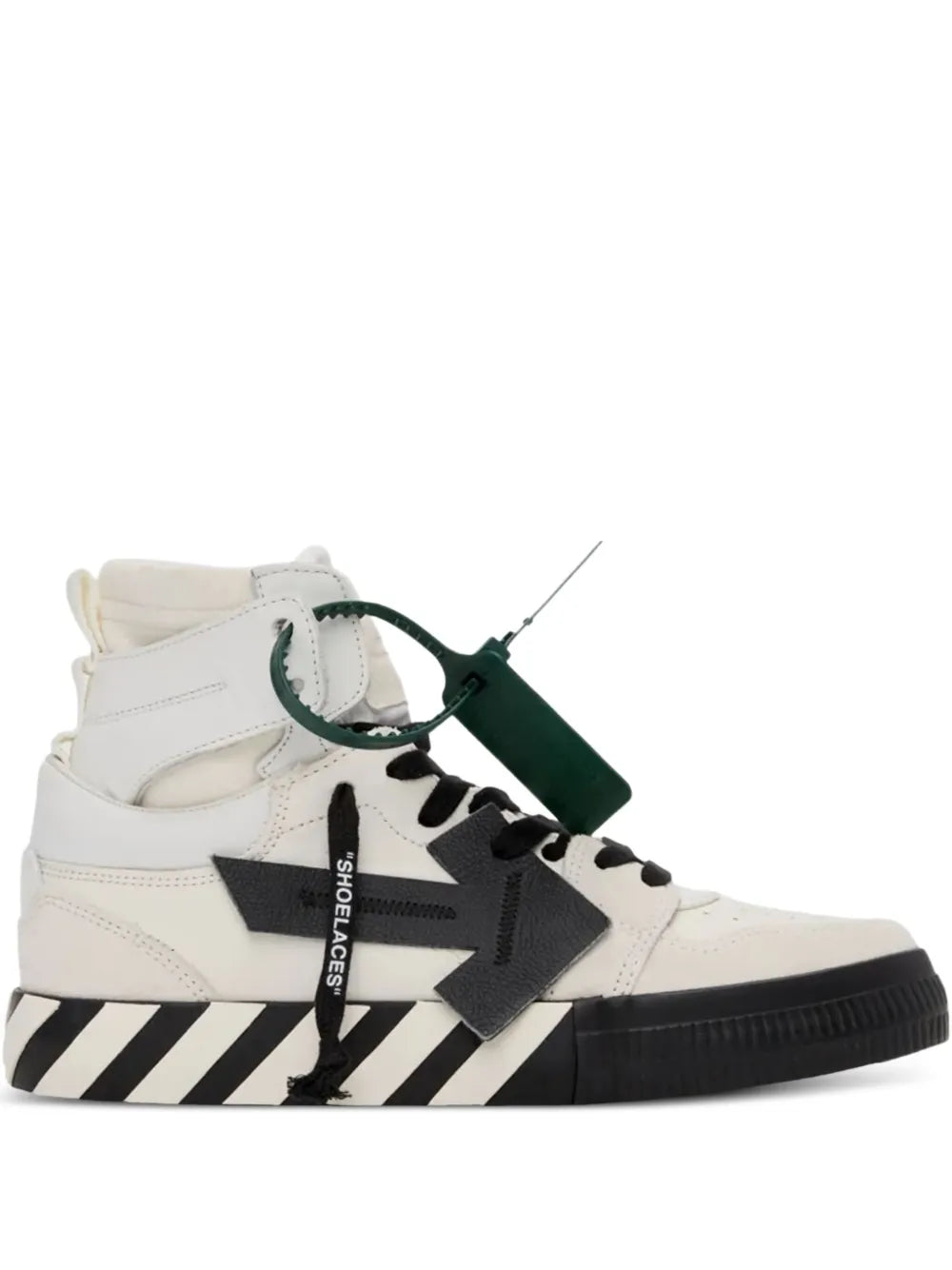 Off-White High Top Vulcanized White/Black Sneakers