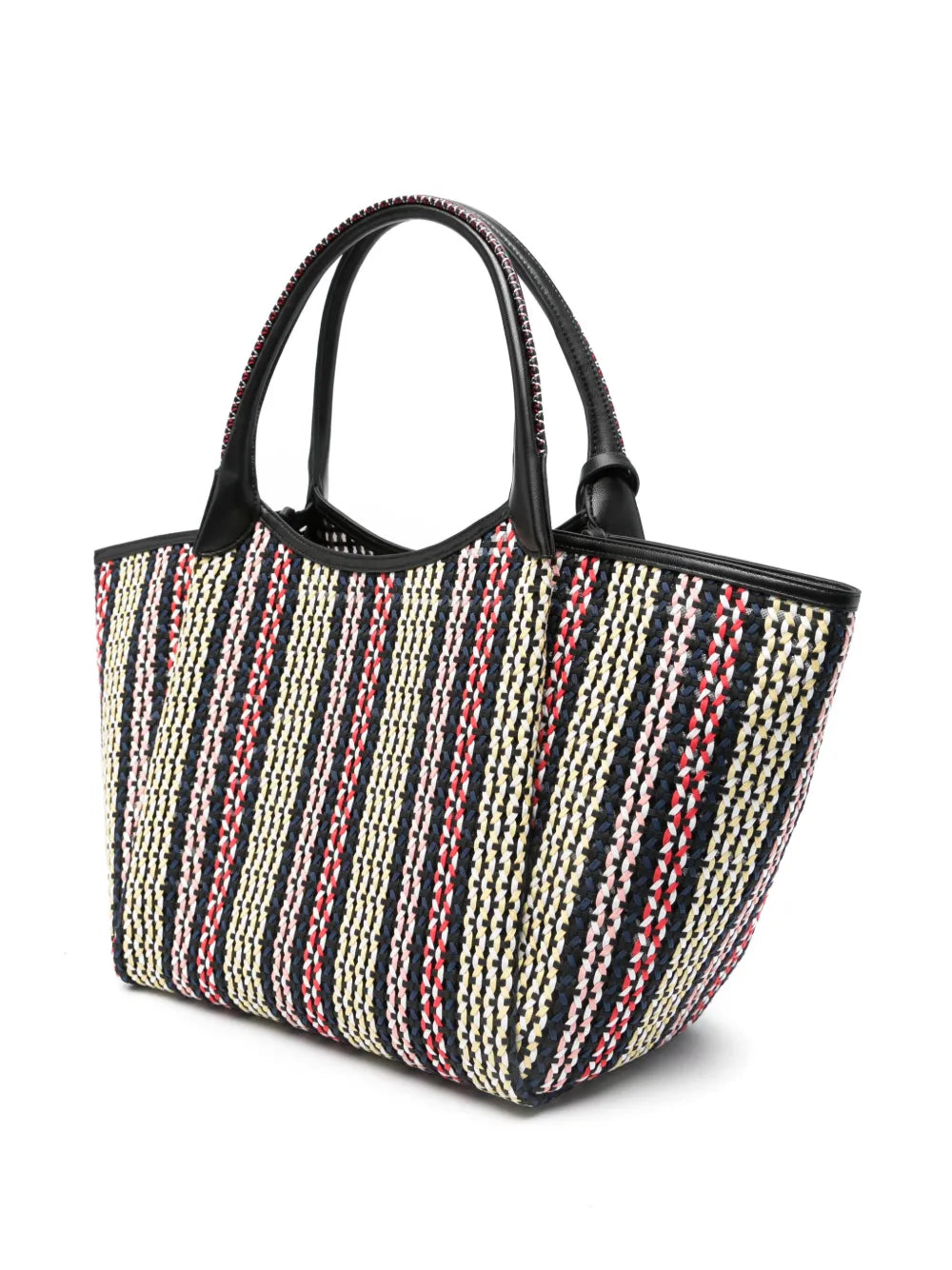 New SeasonEmporio Armanibasket-weave tote bag
