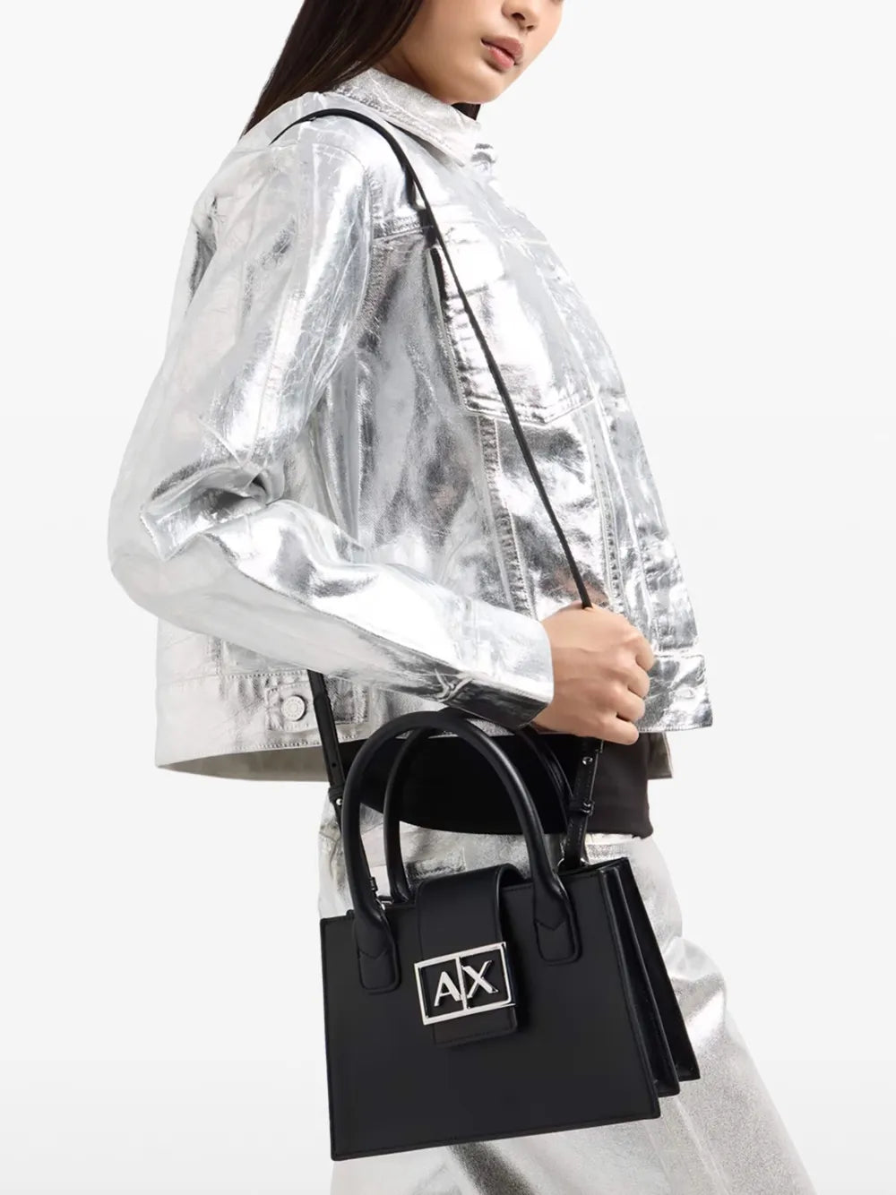 Armani Exchangelogo-appliqutote bag