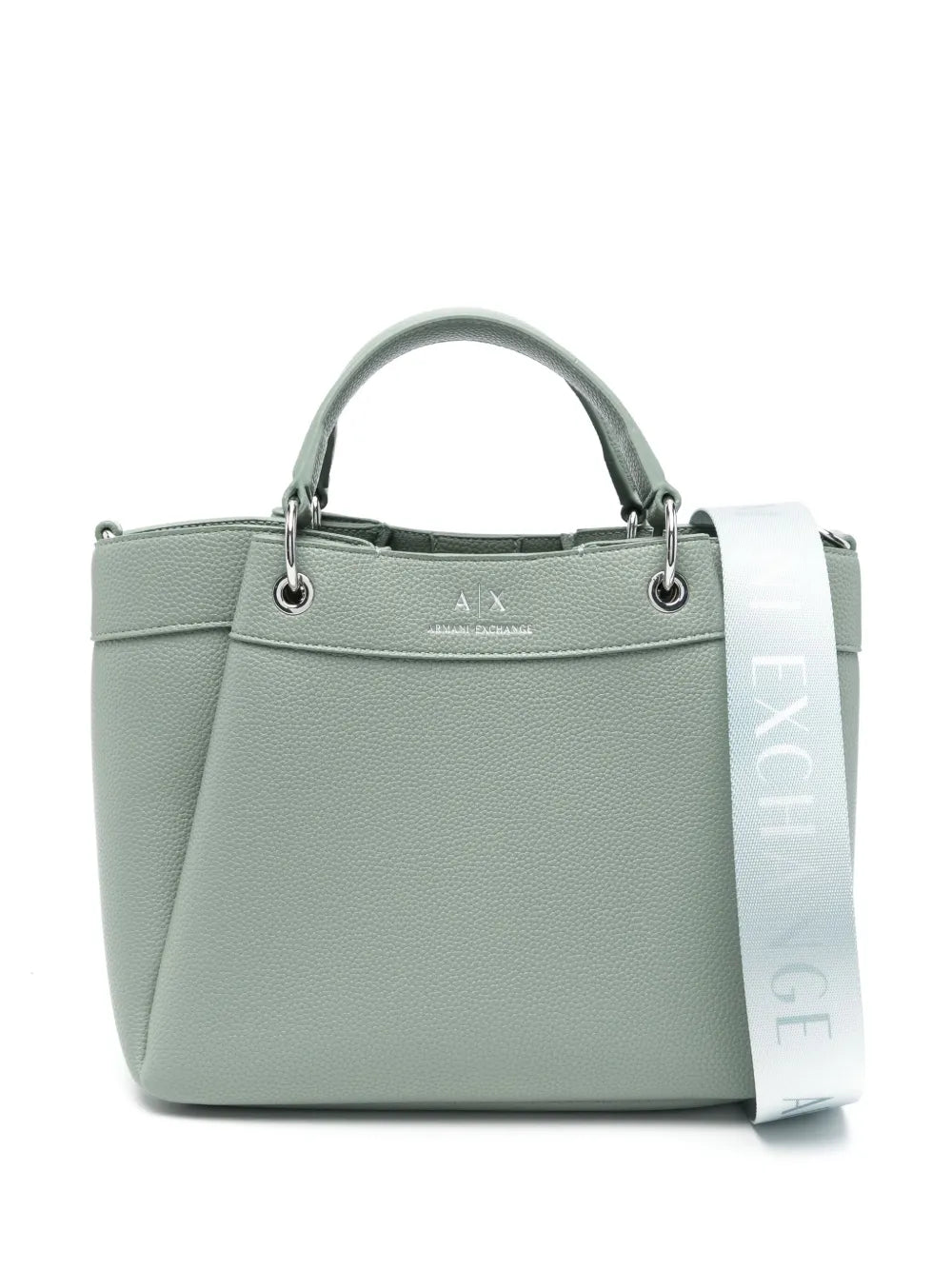 Armani Exchangemedium logo-stamp tote bag