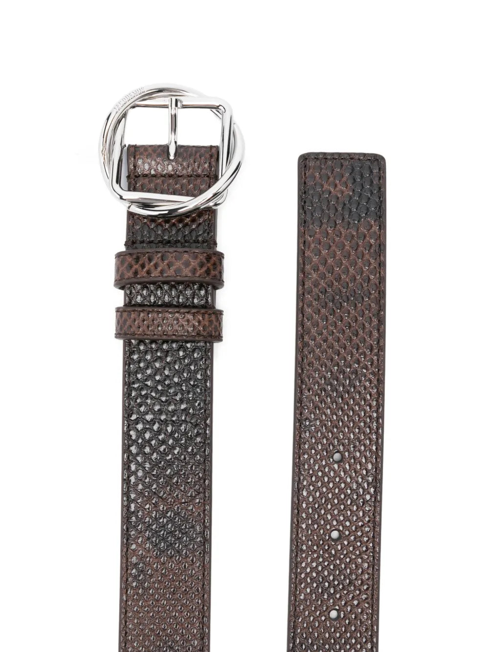 Jacquemussnakeskin-print buckle belt