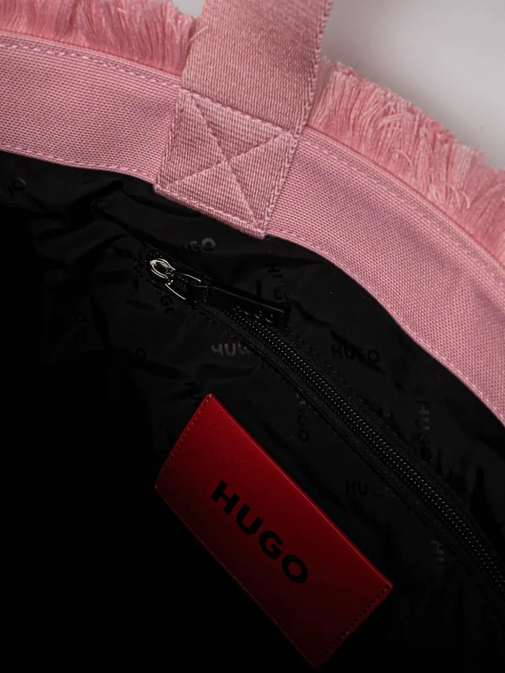 HUGOlogo-embroidered tote bag