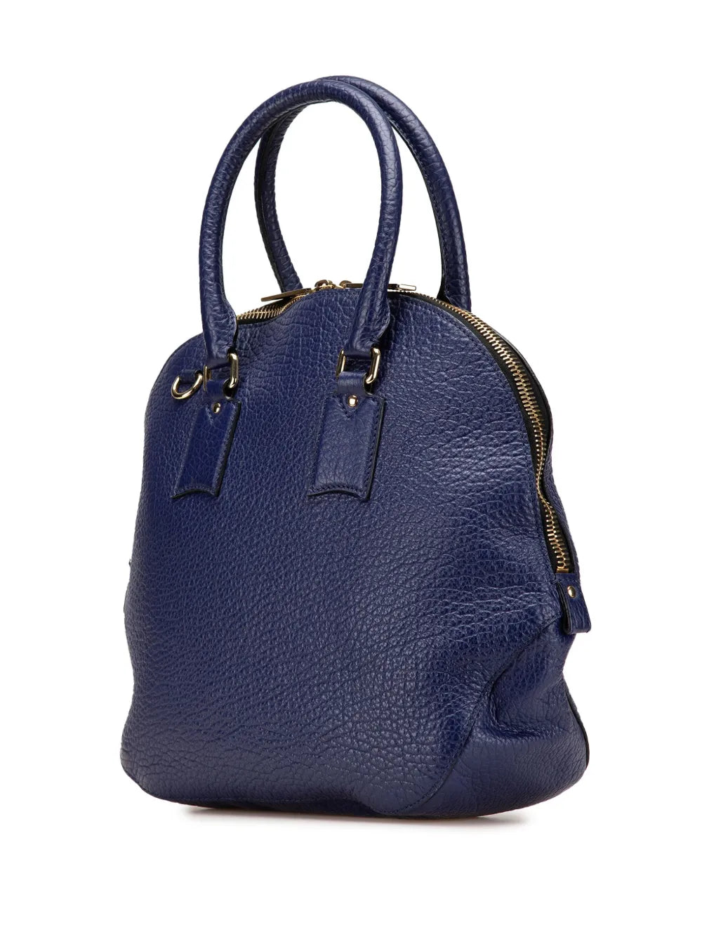 Pre-OwnedBurberry Pre-Owned2000-2017 Large Grained Calfskin Heritage Orchard Bowling Bag satchel