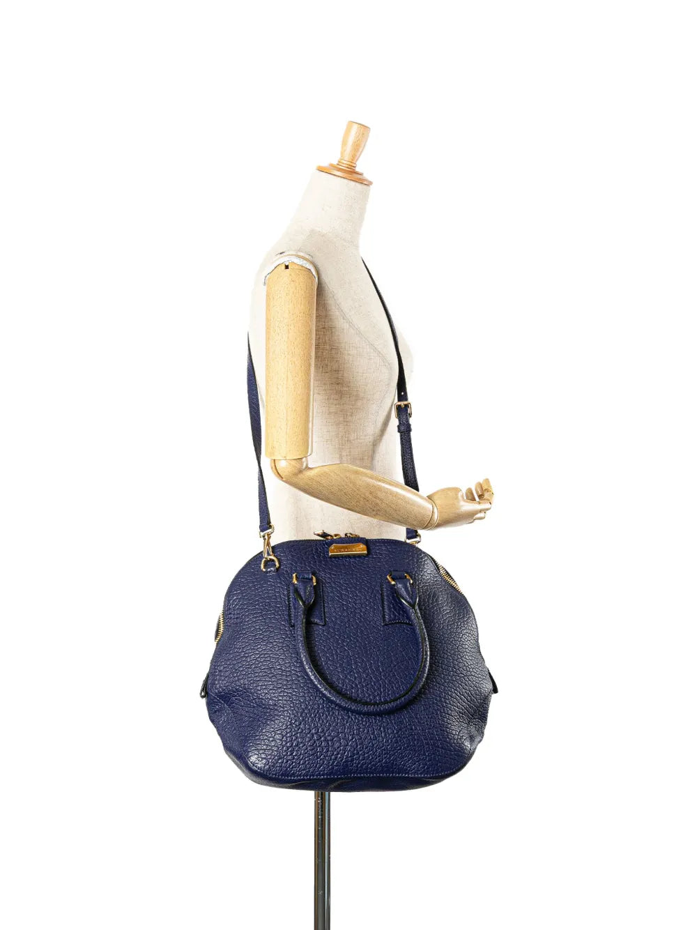 Pre-OwnedBurberry Pre-Owned2000-2017 Large Grained Calfskin Heritage Orchard Bowling Bag satchel