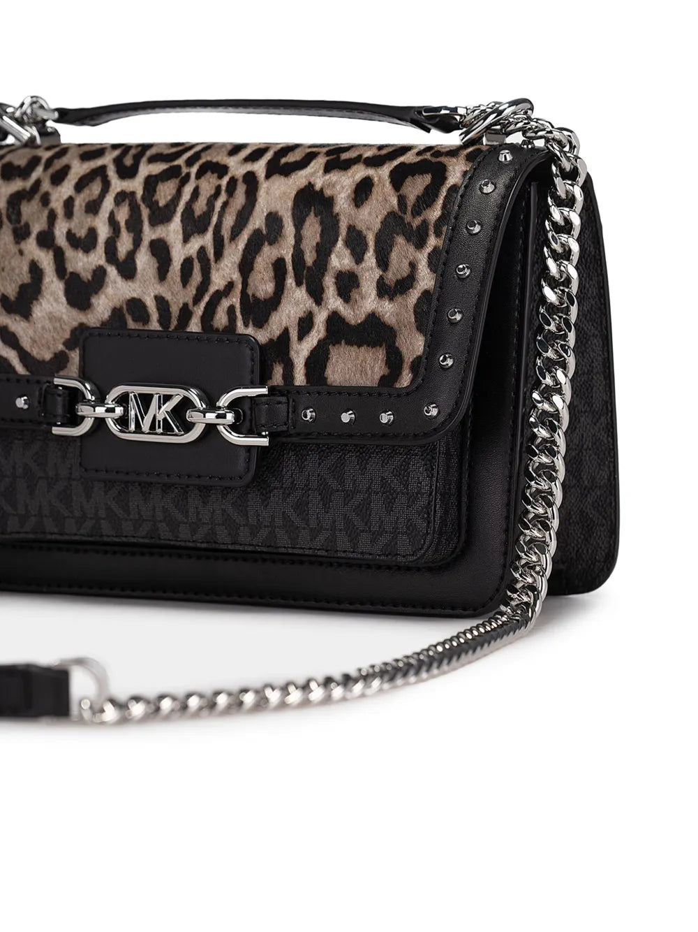 Michael Michael Korspanelled leopard-print shoulder bag