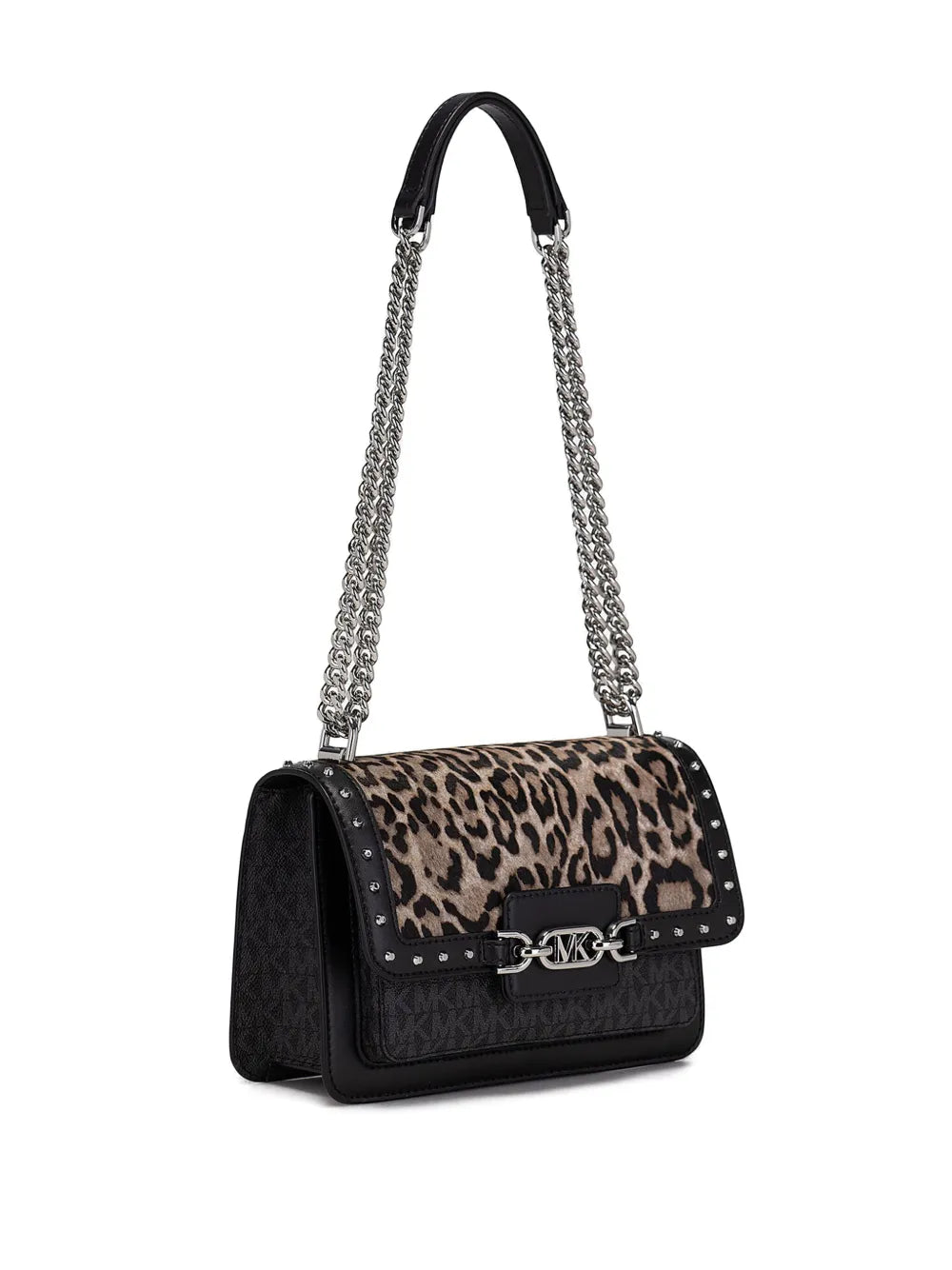 Michael Michael Korspanelled leopard-print shoulder bag