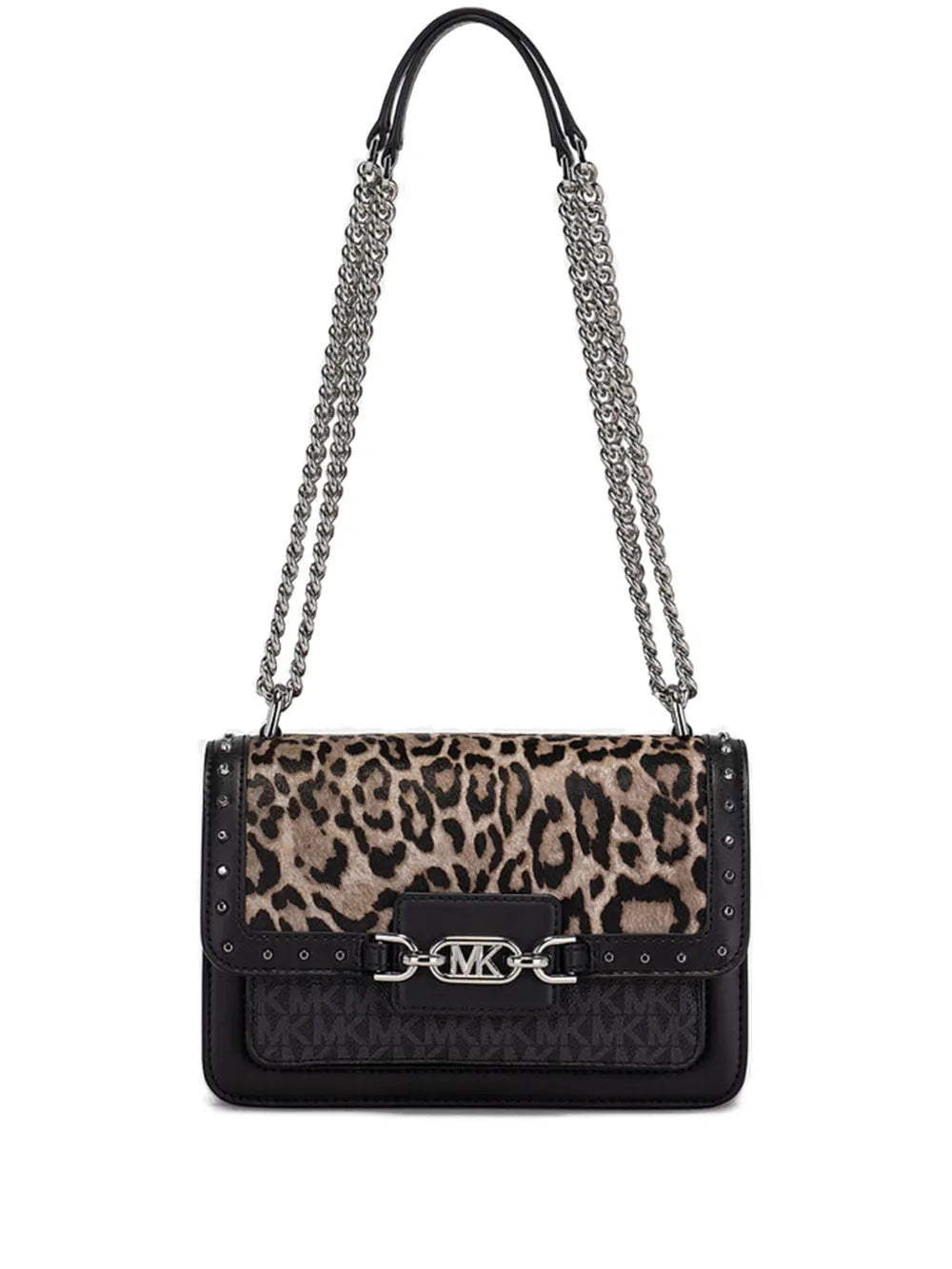 Michael Michael Korspanelled leopard-print shoulder bag
