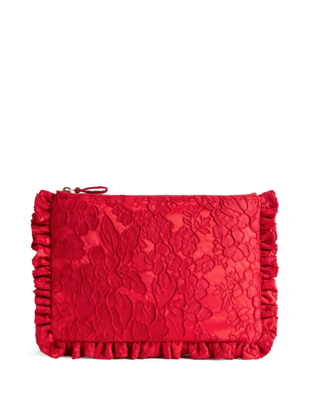 La DoubleJfloral-lace clutch bag