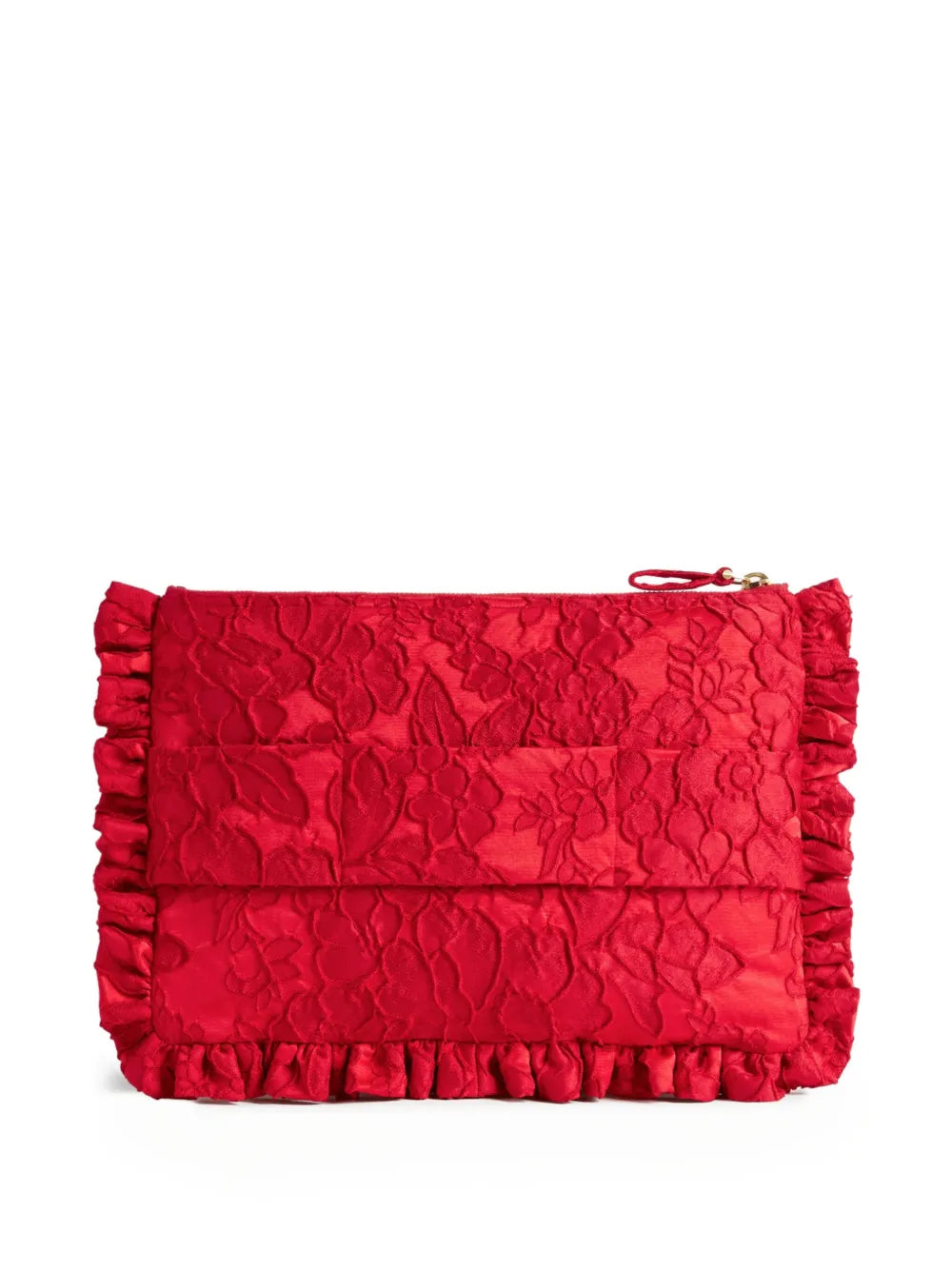 La DoubleJfloral-lace clutch bag