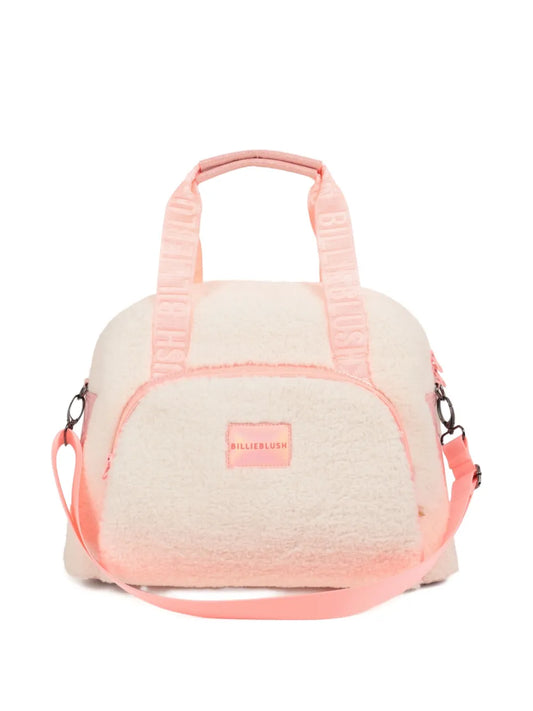 Billieblushfaux-shearling changing bag